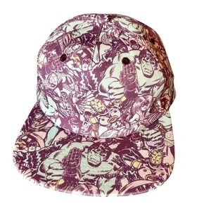 Super Hero Vibe Marvel Comics Avengers Print Adjustable Snapback Flat Brim
